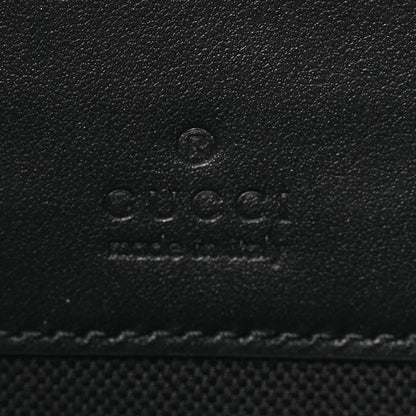 GG Supreme Monogram Calfskin Web Medium Crossbody Bag Black Grey