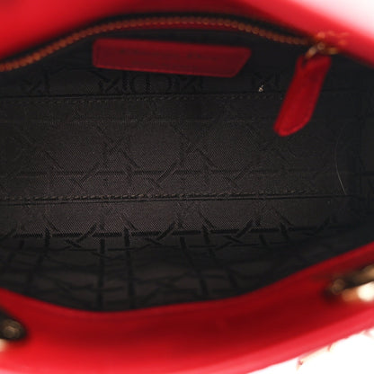 Lambskin Cannage Mini Lady Dior Red
