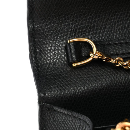 Vitello Cruise F is Fendi Bi-Color FF 1974 Embossed Medium Envelope Wallet On Chain Black Maya