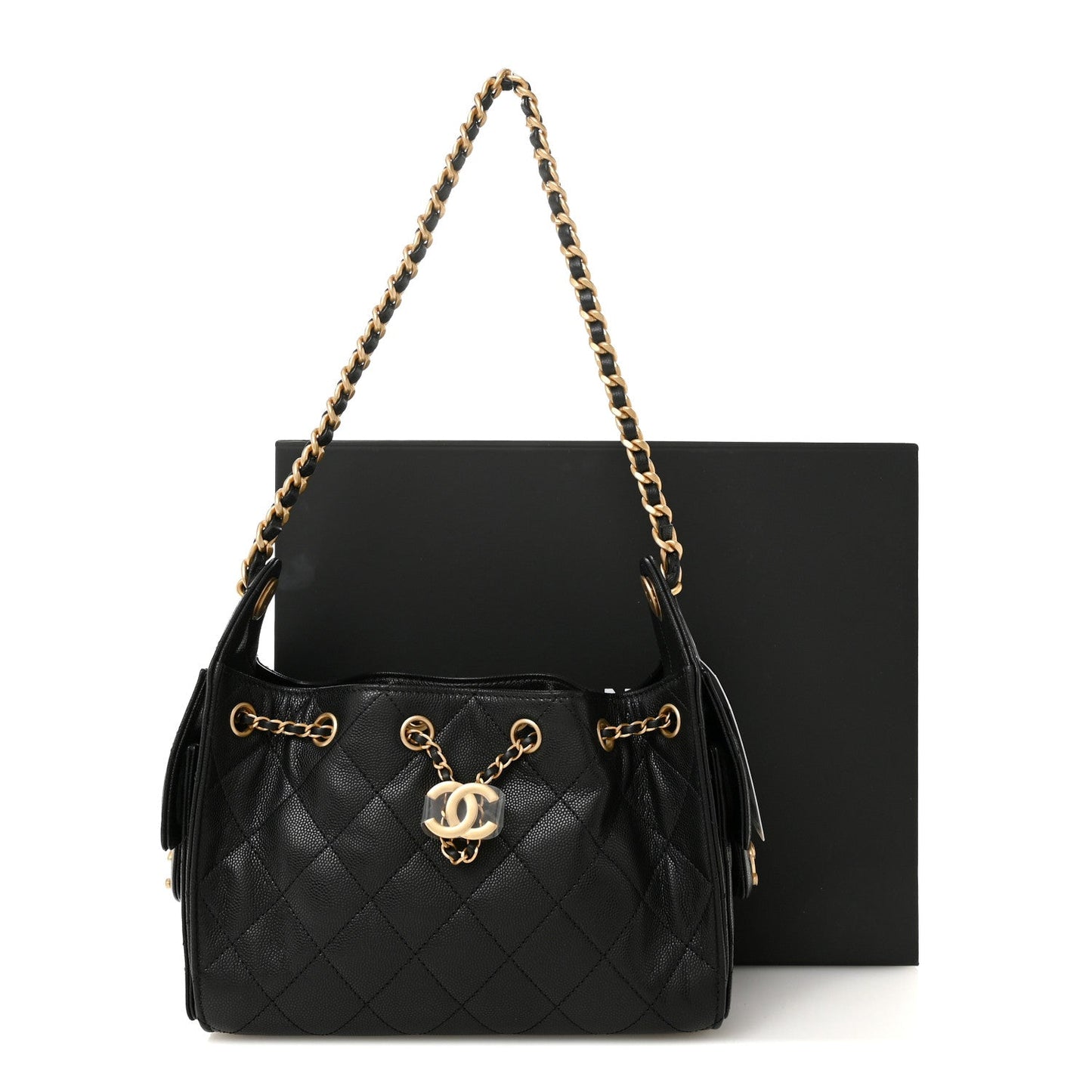 Caviar Quilted Mini Chanel 25 Handbag Black