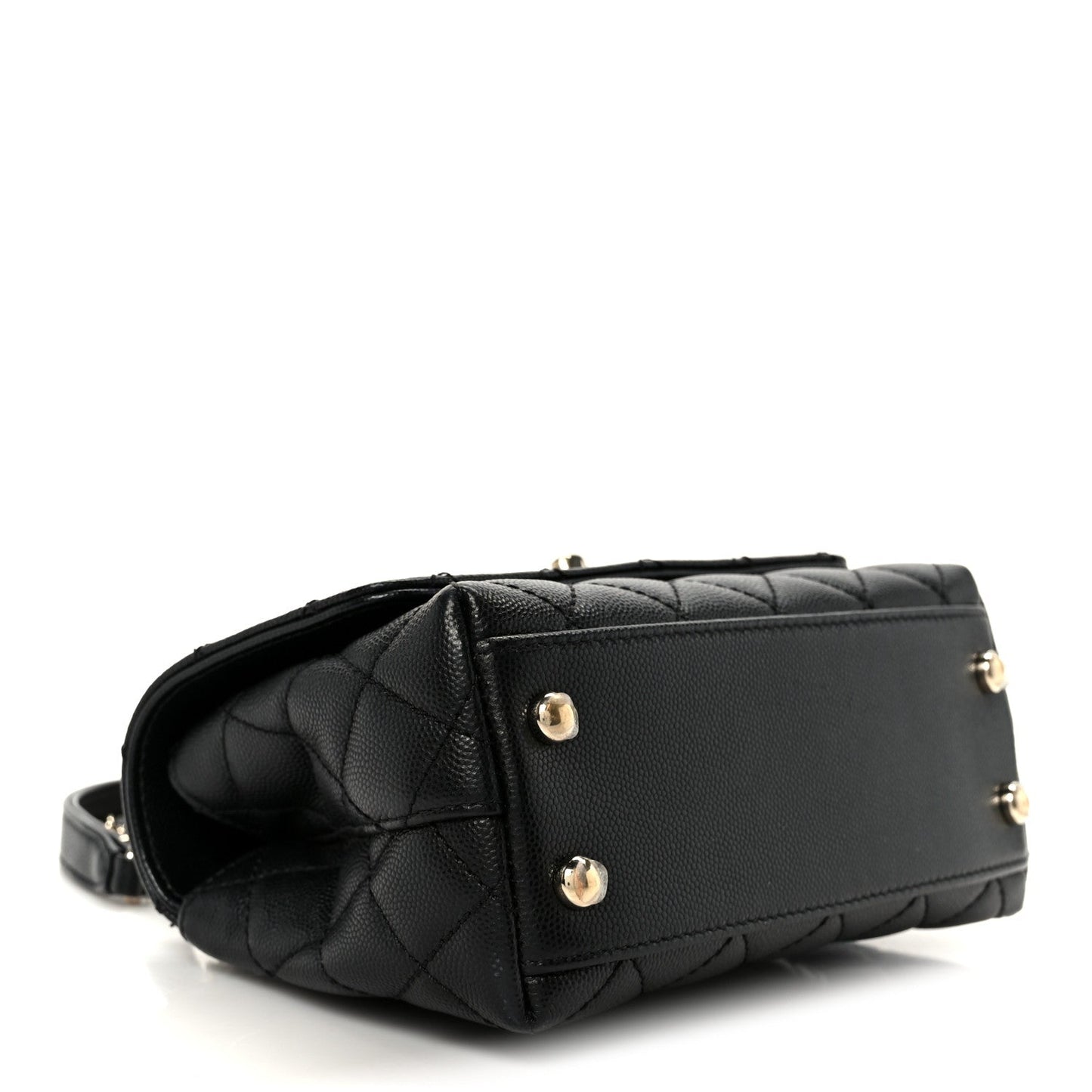 Caviar Quilted Extra Mini Coco Handle Flap Black
