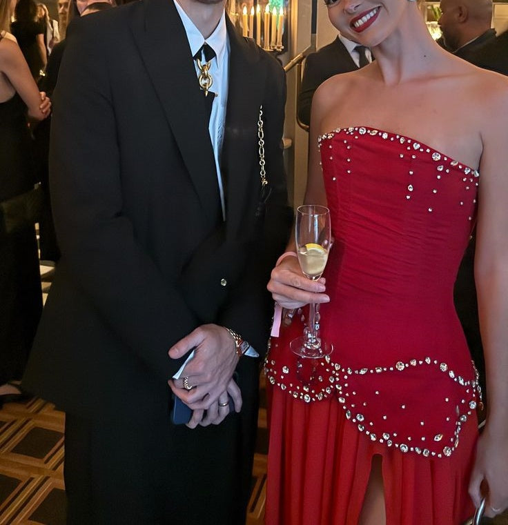 formaldressy-Red beaded long dress gh6146