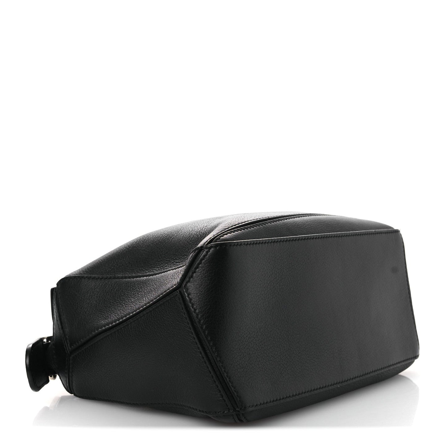 Calfskin Small Puzzle Edge Bag Black