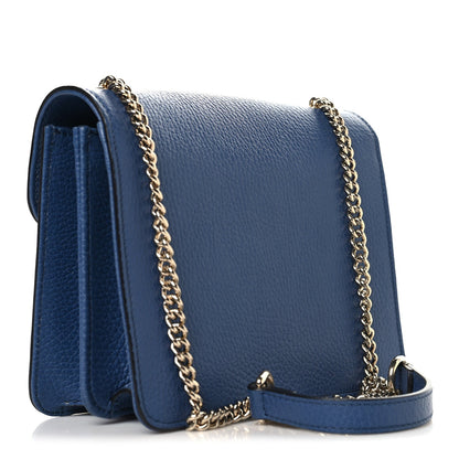 Dollar Calfskin Small Interlocking G Shoulder Bag Caspian