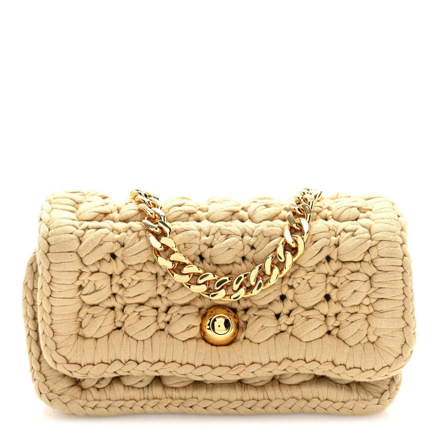 Jersey Crochet Shoulder Bag Cane Sugar