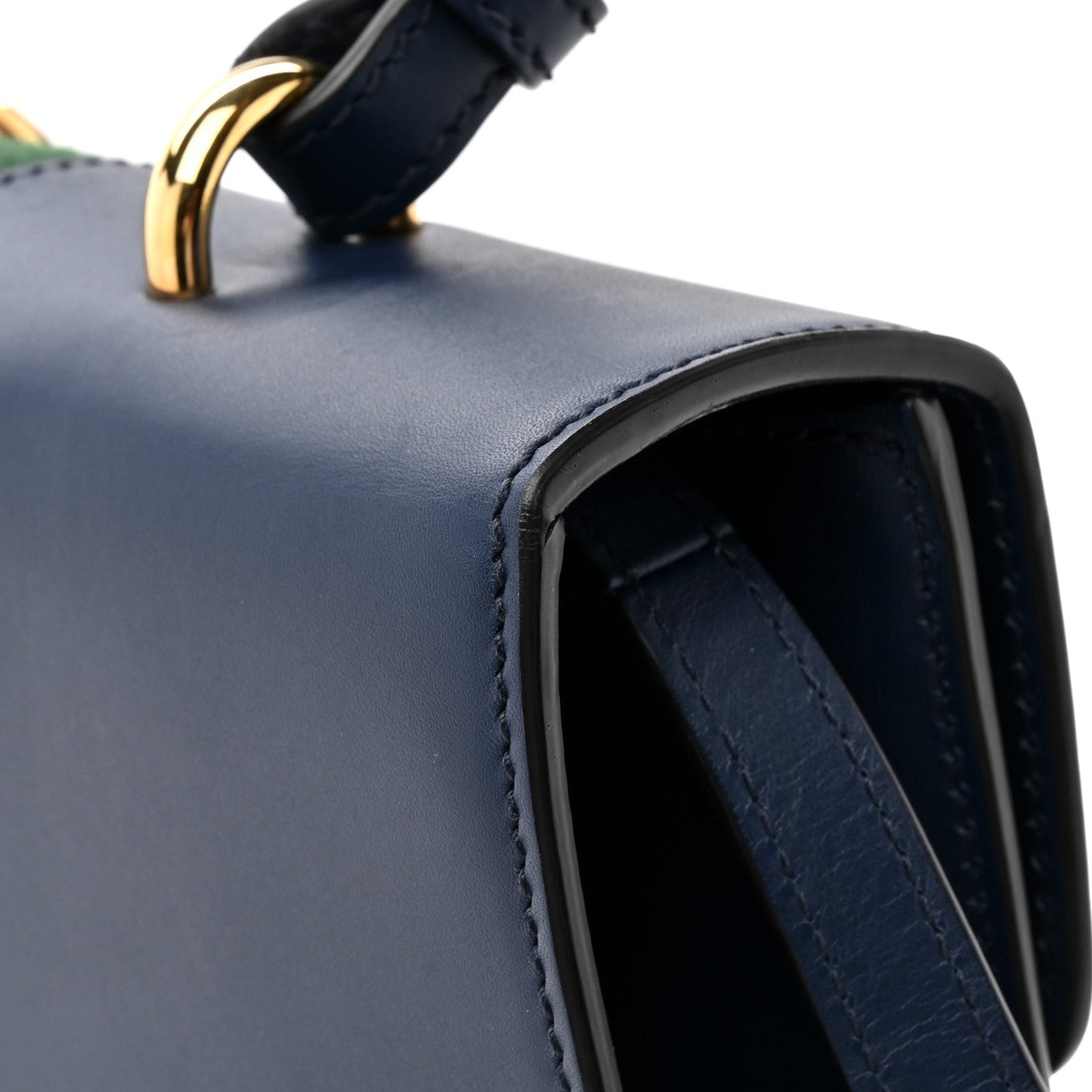 Calfskin Medium Sylvie Top Handle Bag Blue