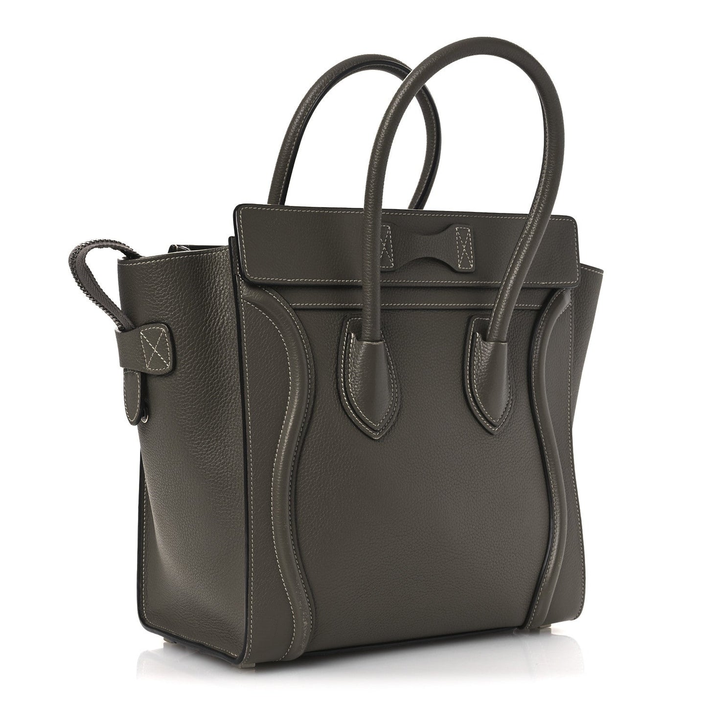 Drummed Calfskin Micro Luggage Souris