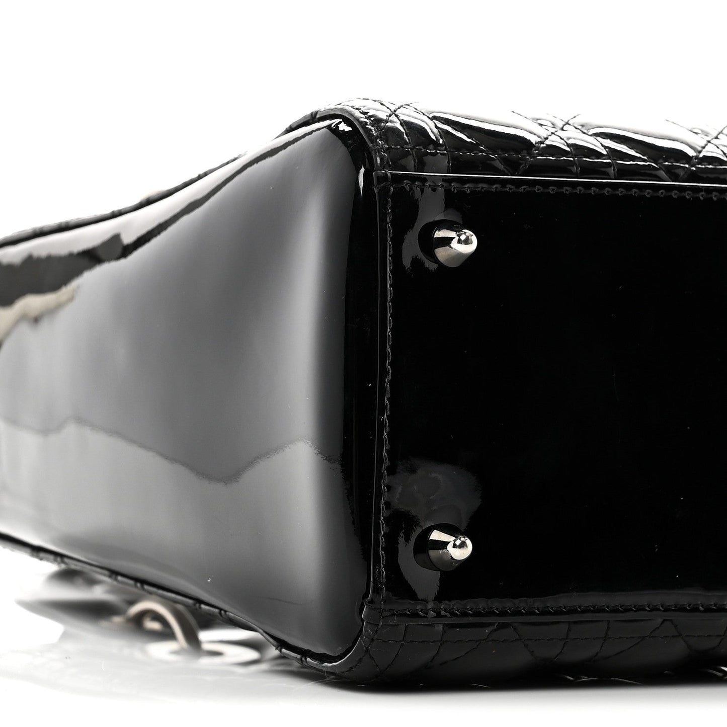 Patent Cannage Medium Lady Dior Black