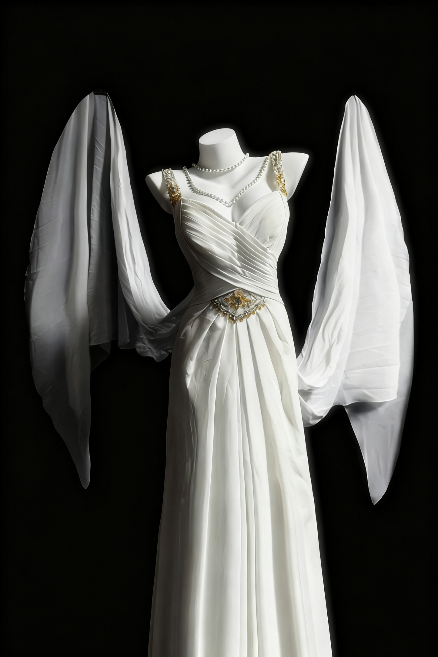 formaldressy-White Elegant Long Tulle Wedding Dress For Brides gh6284
