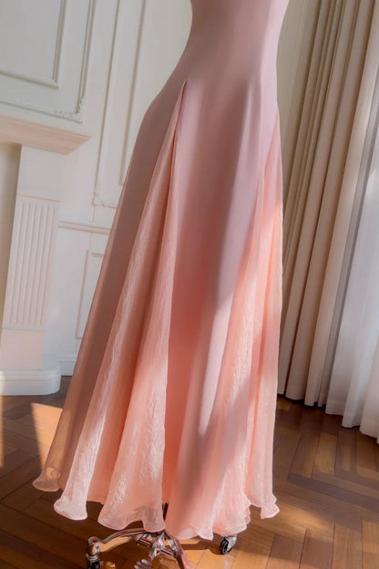 formaldressy- Minimalist Mint Green/Pastel Pink Spaghetti Strap Slim-Fit Long Evening Gown gh6098