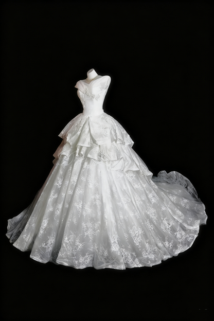 formaldressy-White, Gorgeous, And Exquisite Lace Long Wedding Dress gh6281