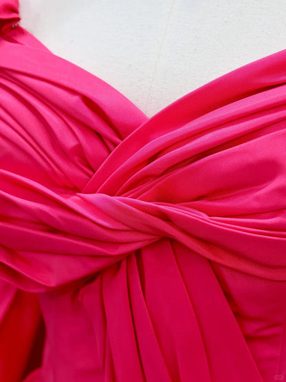 formaldressy -Pink elegant long satin prom dress evening dress party dress gh5122