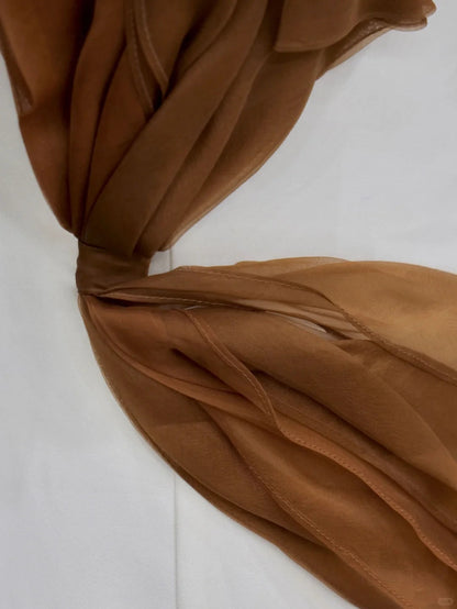 formaldressy -White simple brown ribbon long satin prom dress evening dress party dress gh5119
