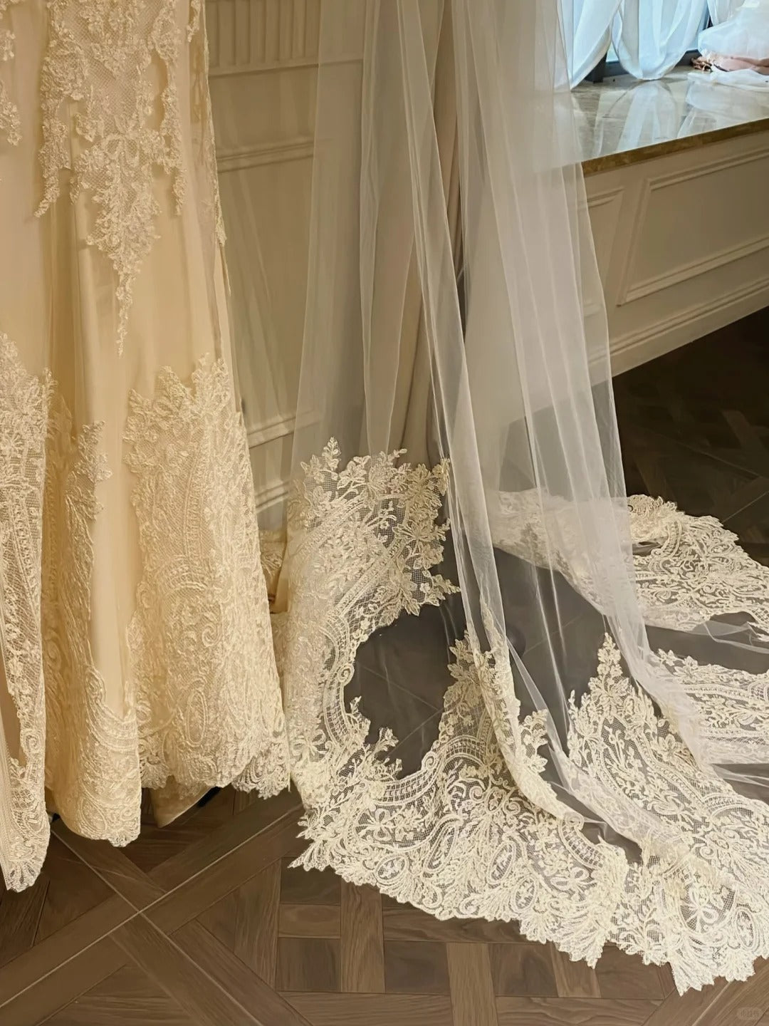 formaldressy-Beautiful exquisite lace long elegant tulle wedding dress prom dress gh5438