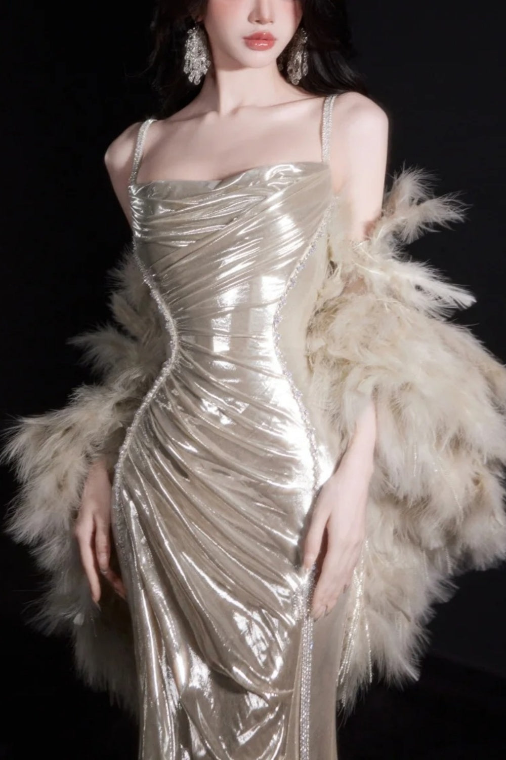 formaldressy-Elegant Satin Mermaid Fitted Prom Dress gh6234