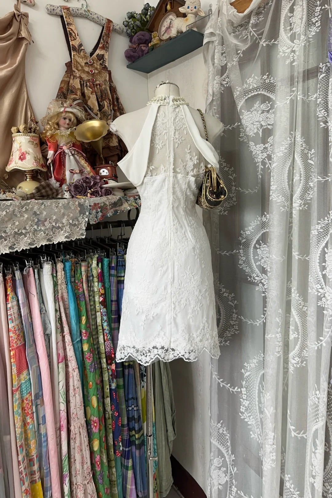 formaldressy-Sweet Sexy Short Suspender Lace Beaded Homecoming Dress Birthday Party Dress gh5192