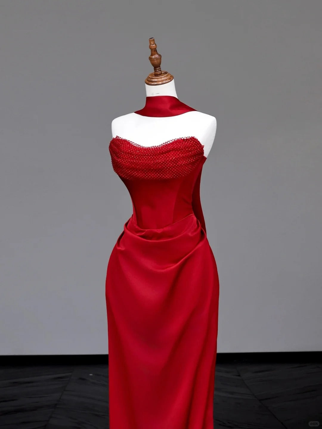 formaldressy -Red simple unique long satin prom dress evening dress party dress gh5116