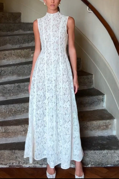 formaldressy-White Exquisite Lace Long Slim Prom Dress gh5931
