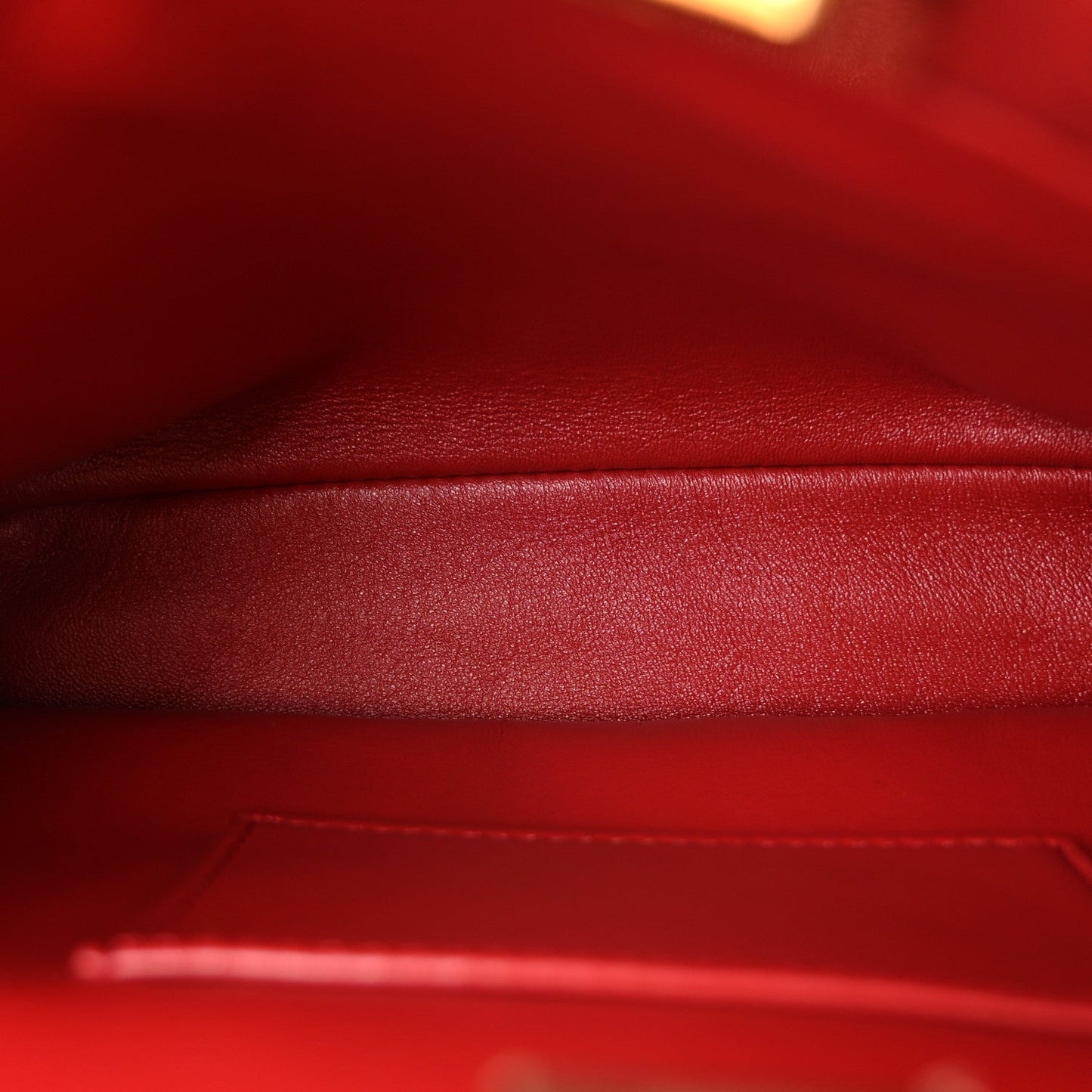 Ostrich Shiny Nappa Mini Peekaboo Iconic Satchel Fragola