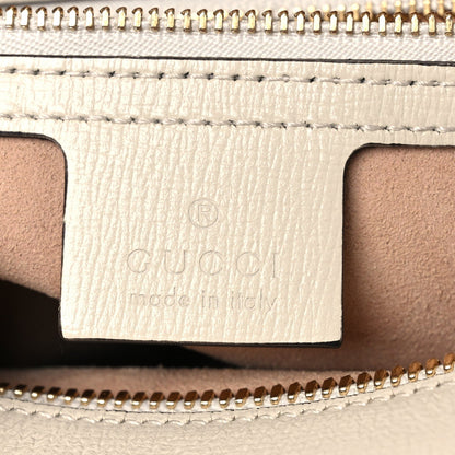 GG Supreme Monogram Small Horsebit 1955 Shoulder Bag Beige Mystic White