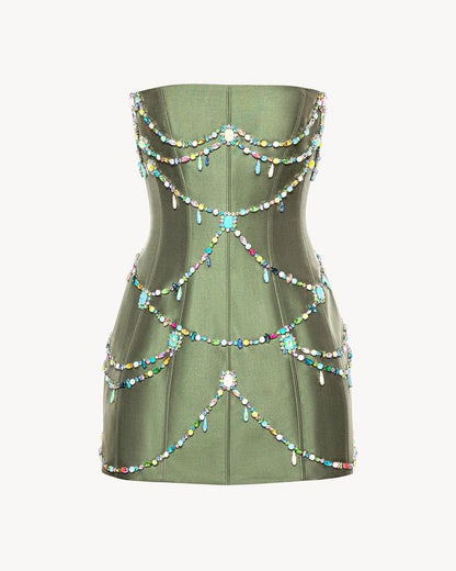 formaldressy-Black/white/green Fashion Satin Exquisite Beading Short Homecoming Dress Birthday Party Dress gh5388