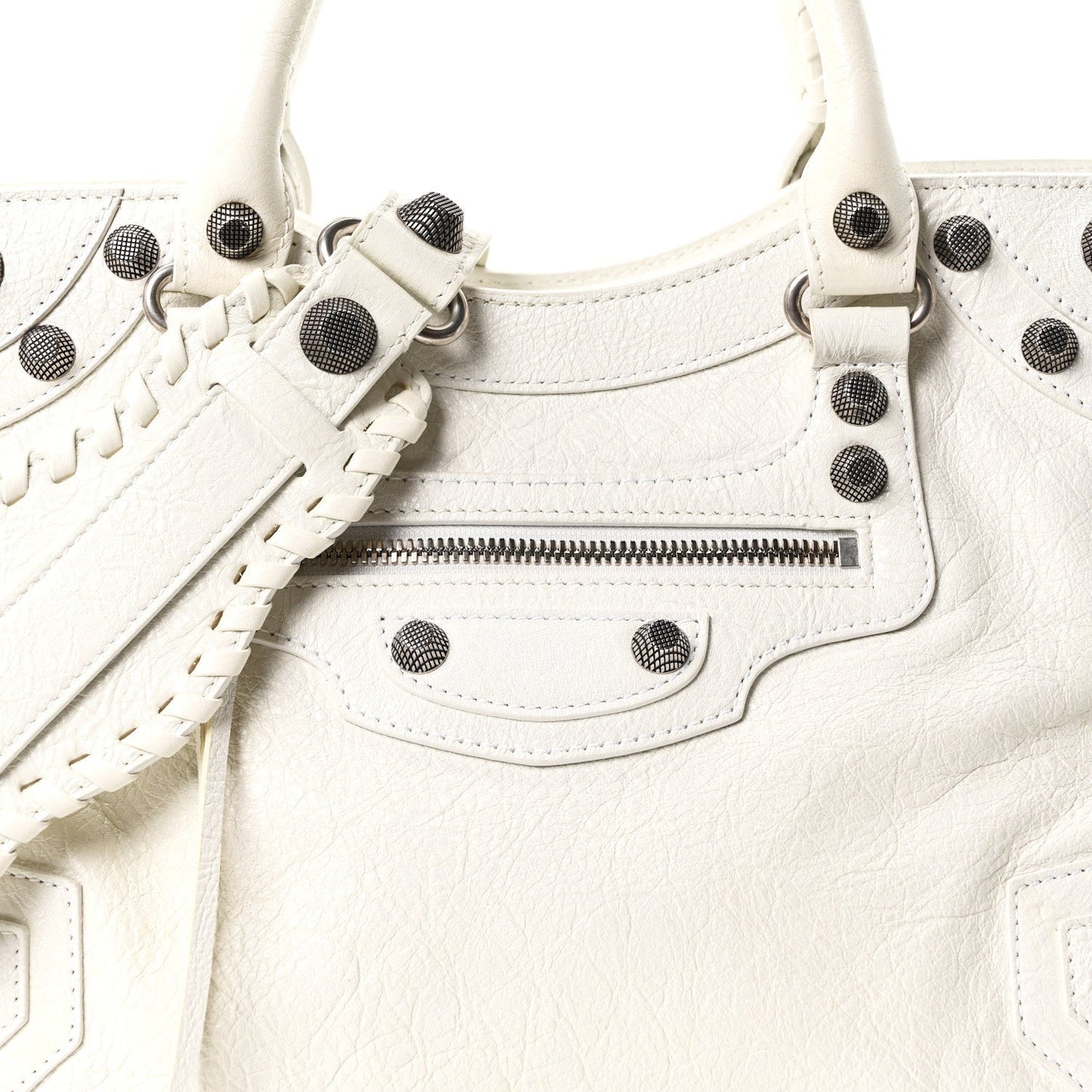 Agneau Arena Neo Cagole City Handbag Optic White