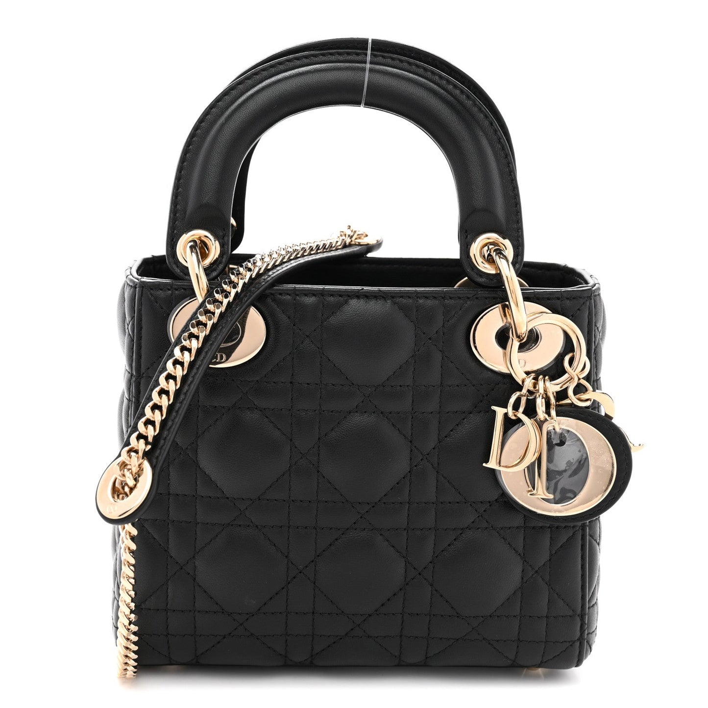 Lambskin Cannage Mini Lady Dior Black