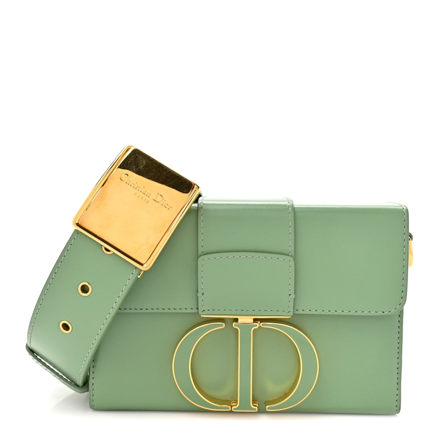 Box Calfskin 30 Montaigne Box Bag Mint Green