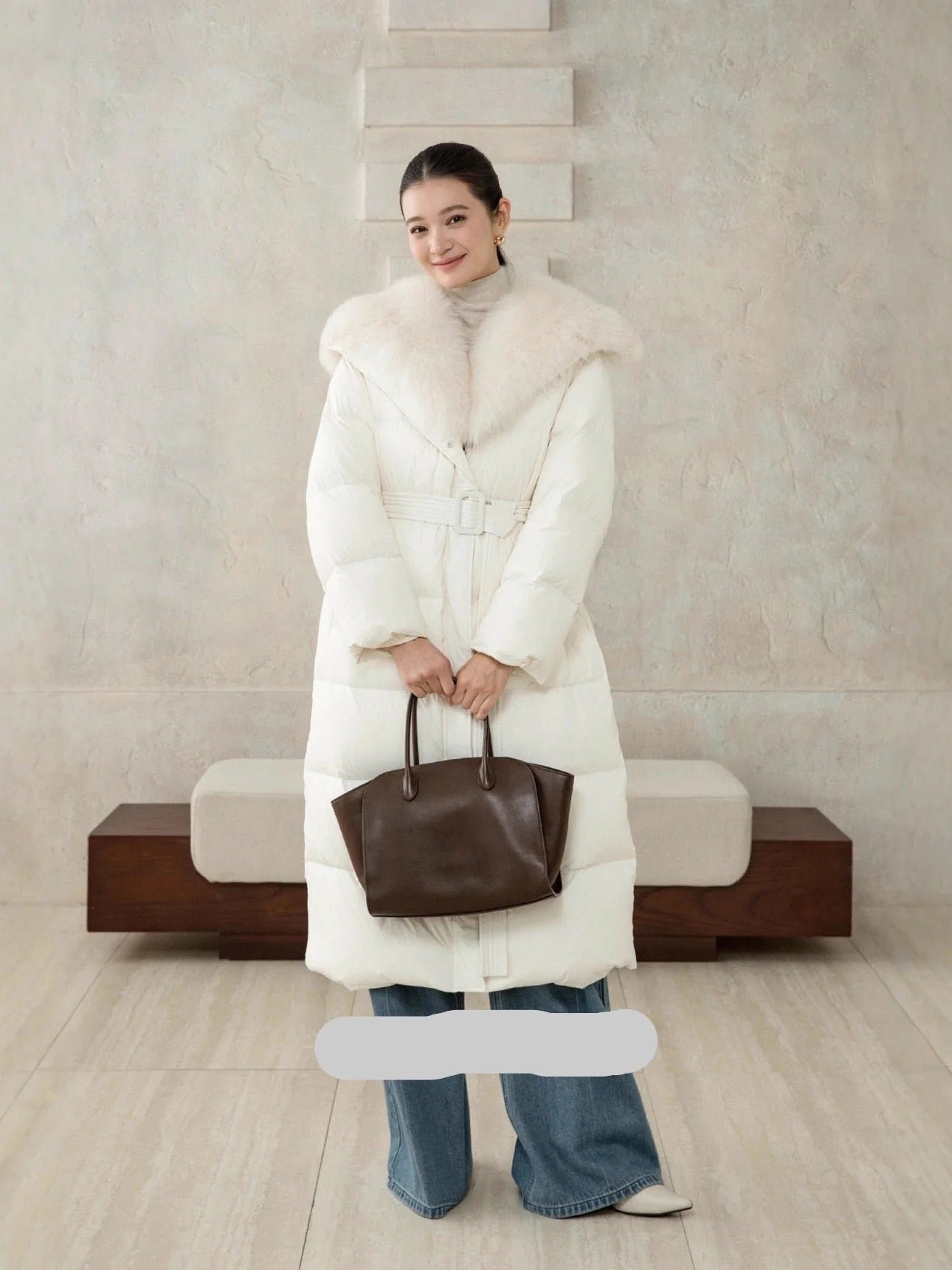 MAX MARA 25S FOX FUR COLLAR DOWN JACKET 179