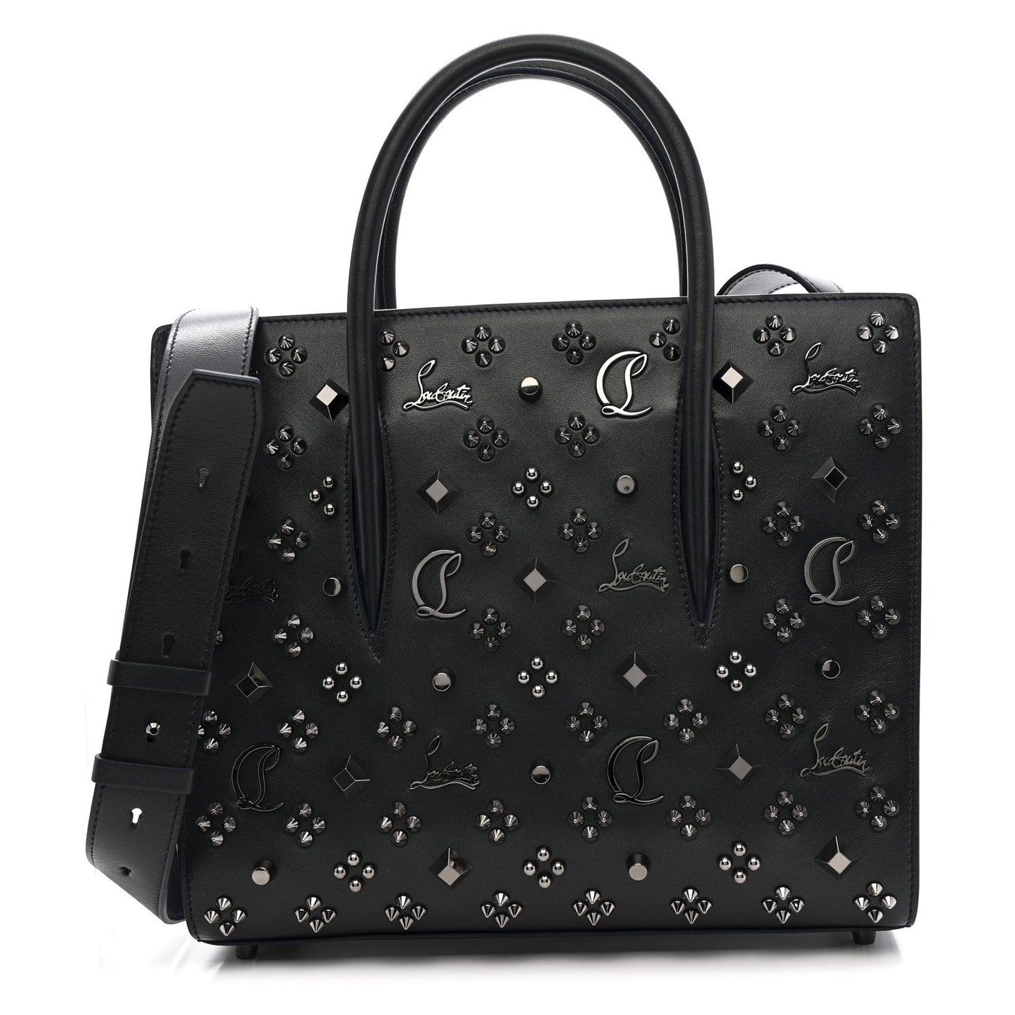 Nappa Irise Spikes Loubinthesky Medium Paloma Zaffiro