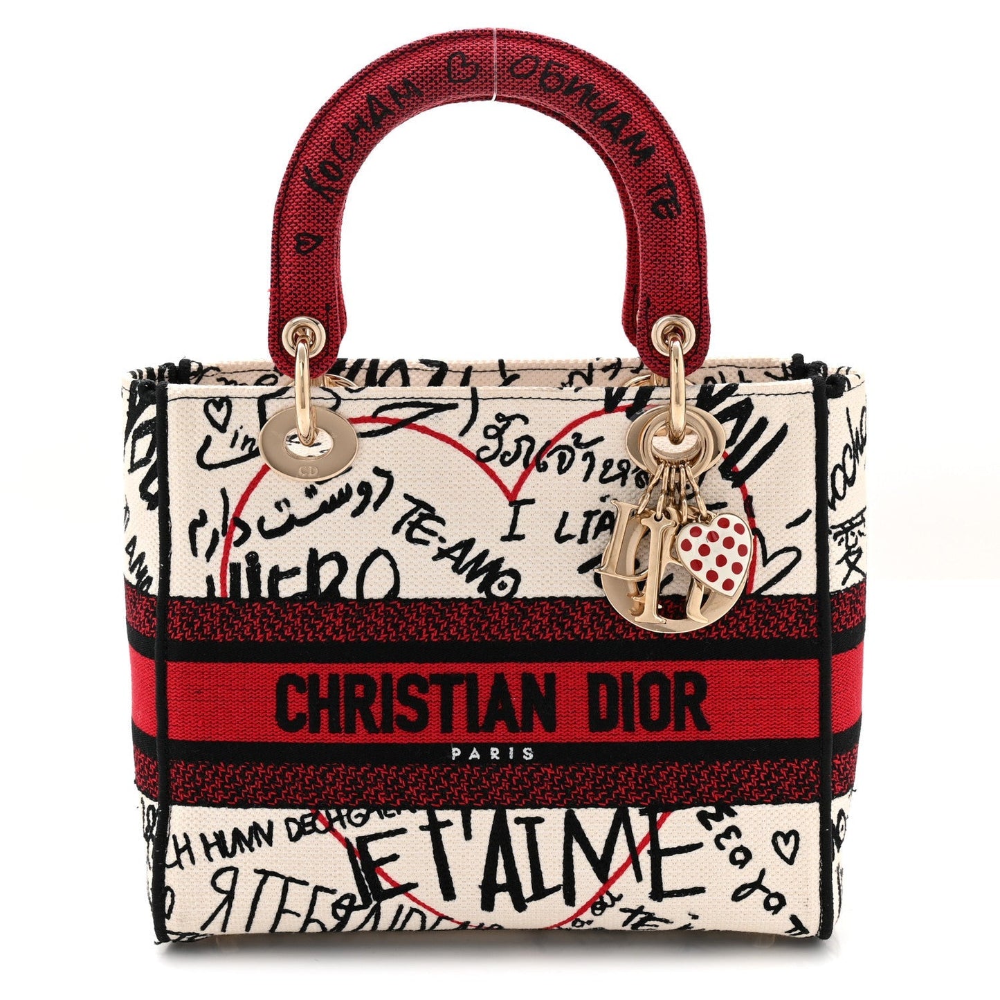 Canvas Medium DiorAmour Graffiti Lady D-Lite Latte