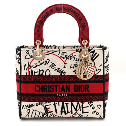 Canvas Medium DiorAmour Graffiti Lady D-Lite Latte