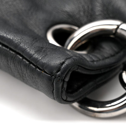 Lambskin Large Soft and Chain Hobo Black