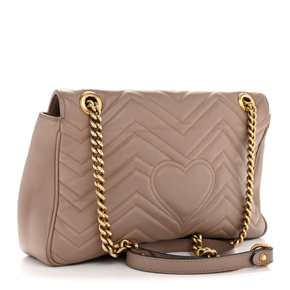 Calfskin Matelasse Medium GG Marmont Shoulder Bag Porcelain Rose
