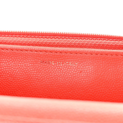 Caviar Quilted Wallet On Chain WOC Red
