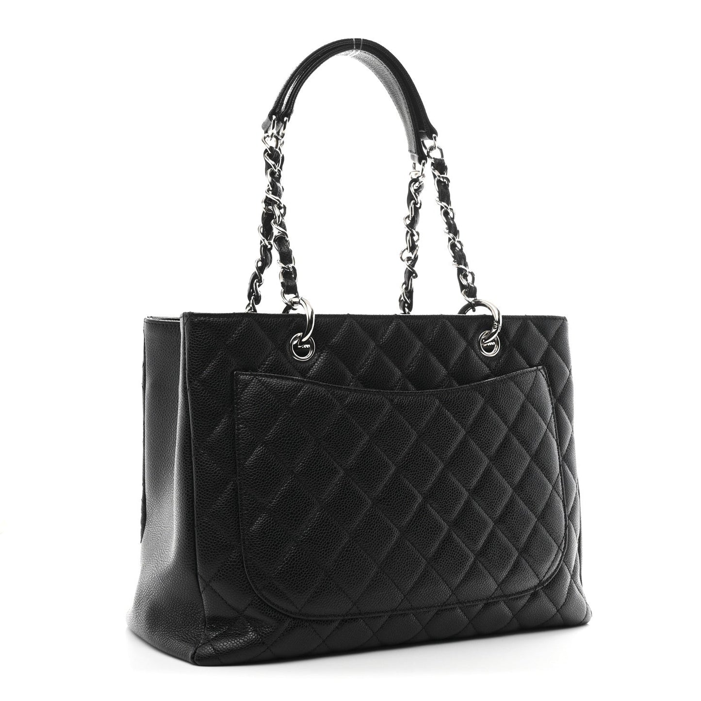 Caviar Quilted Grand Shopping Tote GST Black