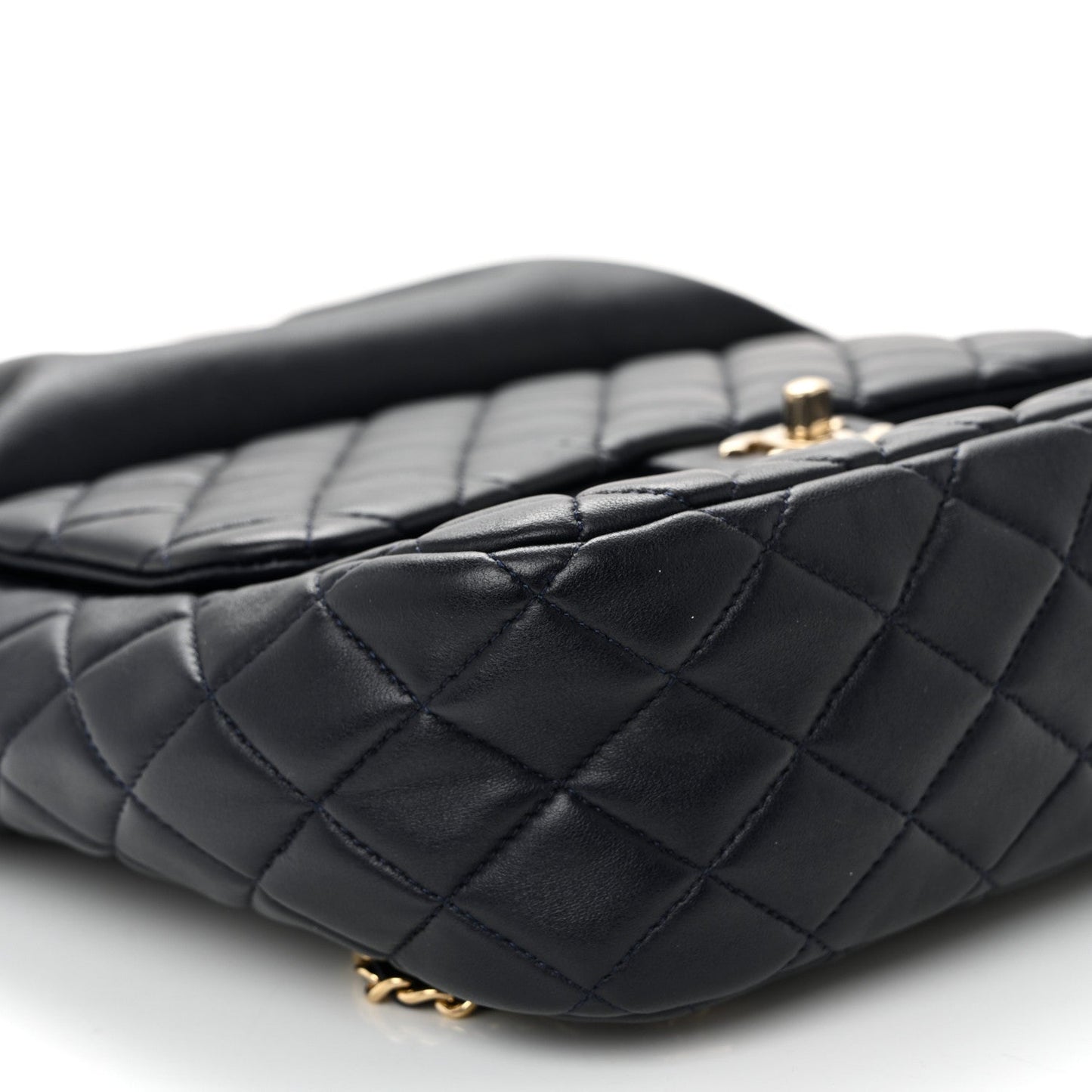 Lambskin Quilted Large In Seoul Backpack Navy