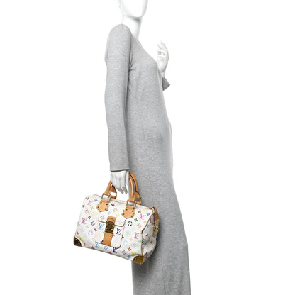 Monogram Multicolor Speedy 30 White