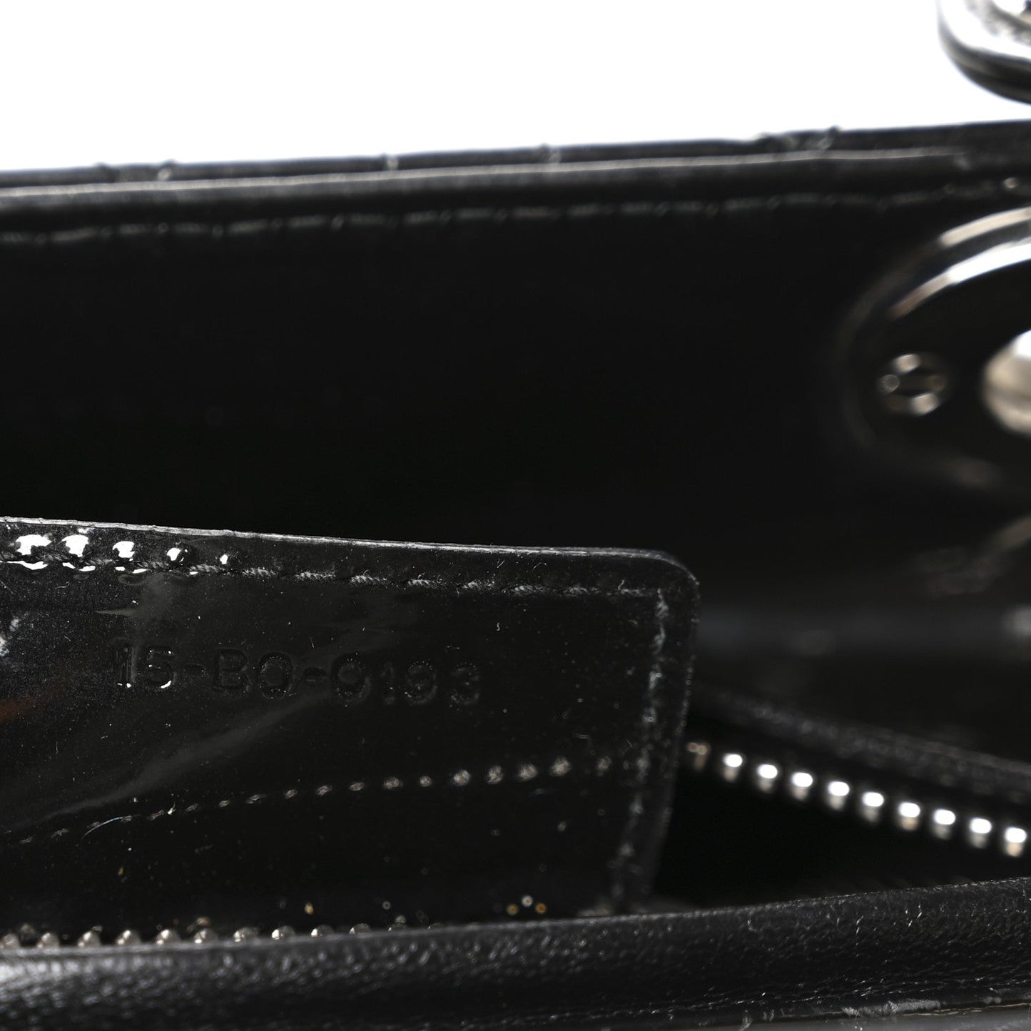 Patent Cannage Medium Lady Dior Black