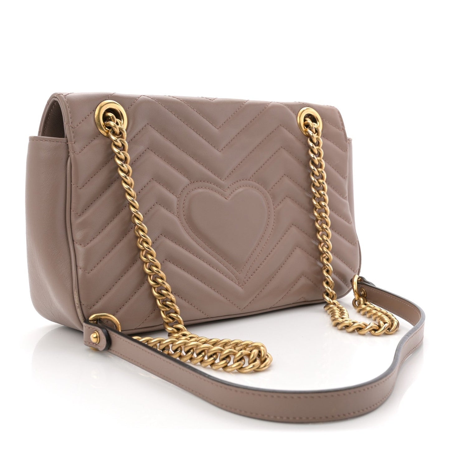 Calfskin Matelasse Small GG Marmont Shoulder Bag Porcelain Rose