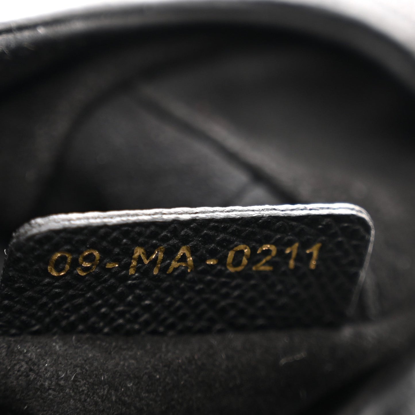 Grained Calfskin Mini Saddle Bag Black