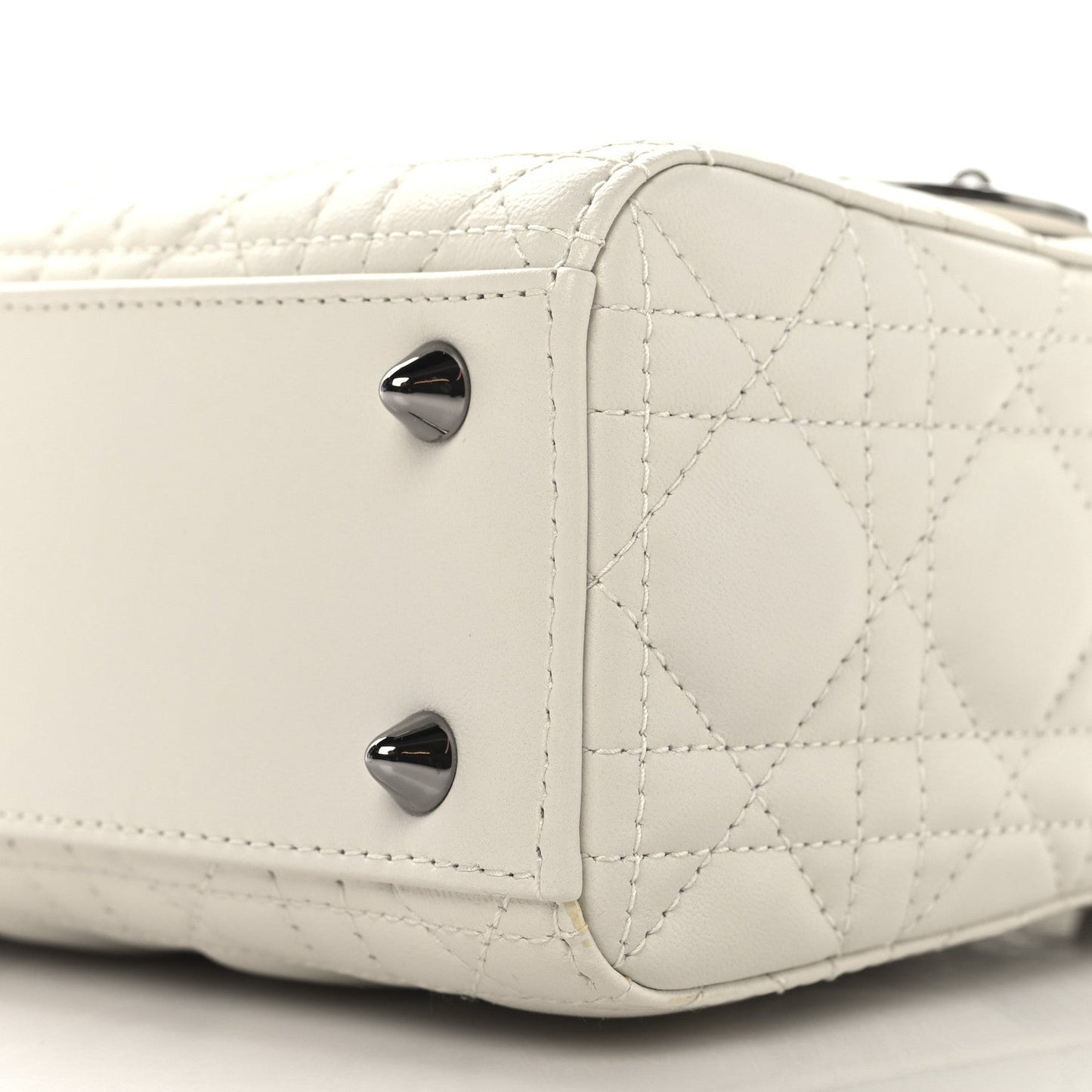 Lambskin Cannage Small My ABCDior Lady Dior White