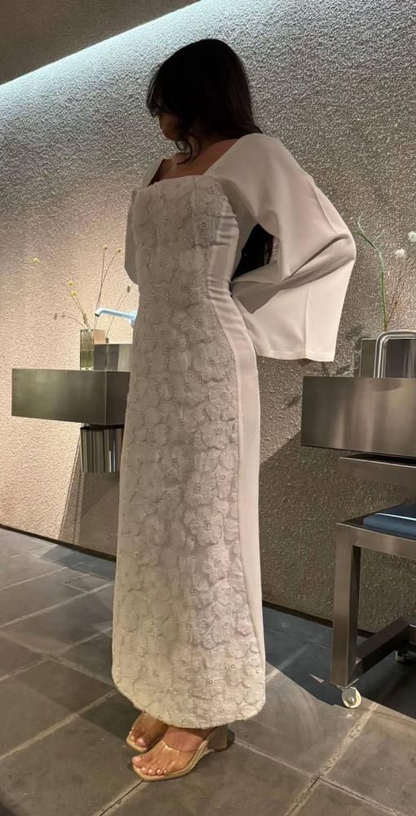 Classy Sheath Square Neck Long Prom Dresses Formal Summer Wedding Guest Dresses Wedding Guest Outfit cg26154