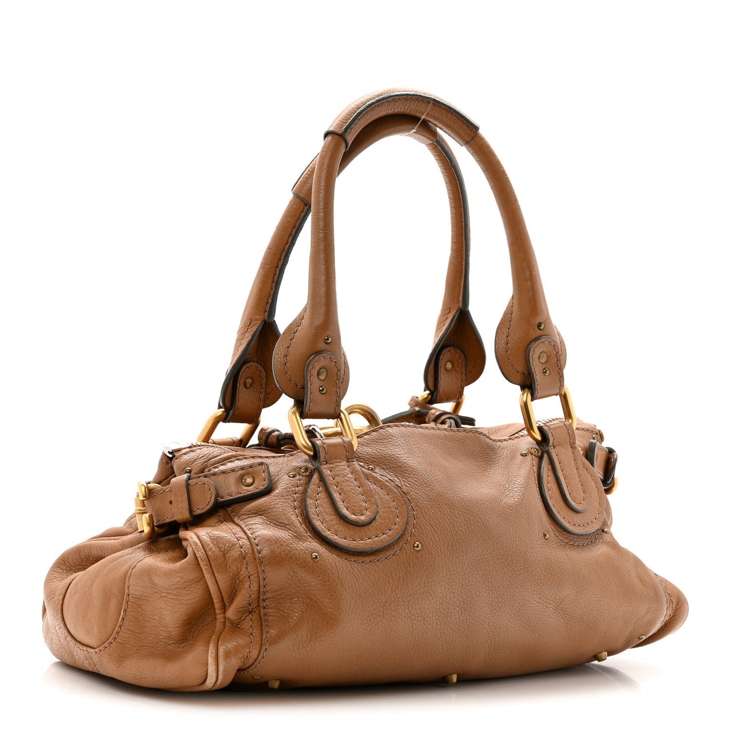 Calfskin Medium Paddington Satchel Tan