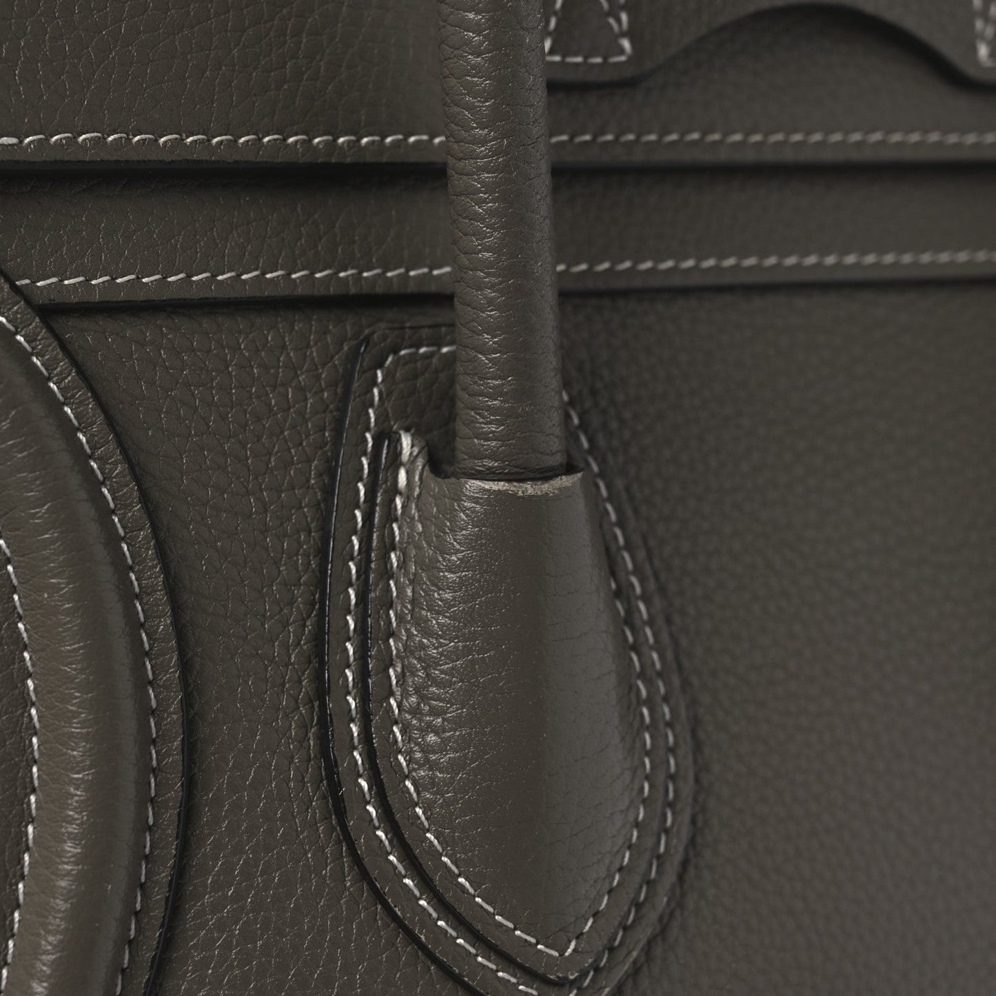 Drummed Calfskin Micro Luggage Souris