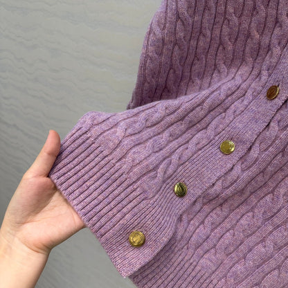 LP 25 V-neck Purple Wool 305054