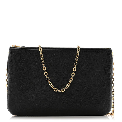 Empreinte Double Zip Pochette Black