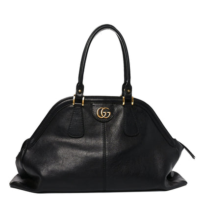 Calfskin Large Re(Belle) Top Handle Bag Black