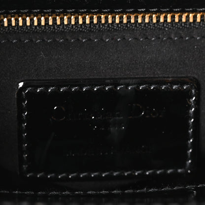 Patent Cannage Mini Lady Dior Black