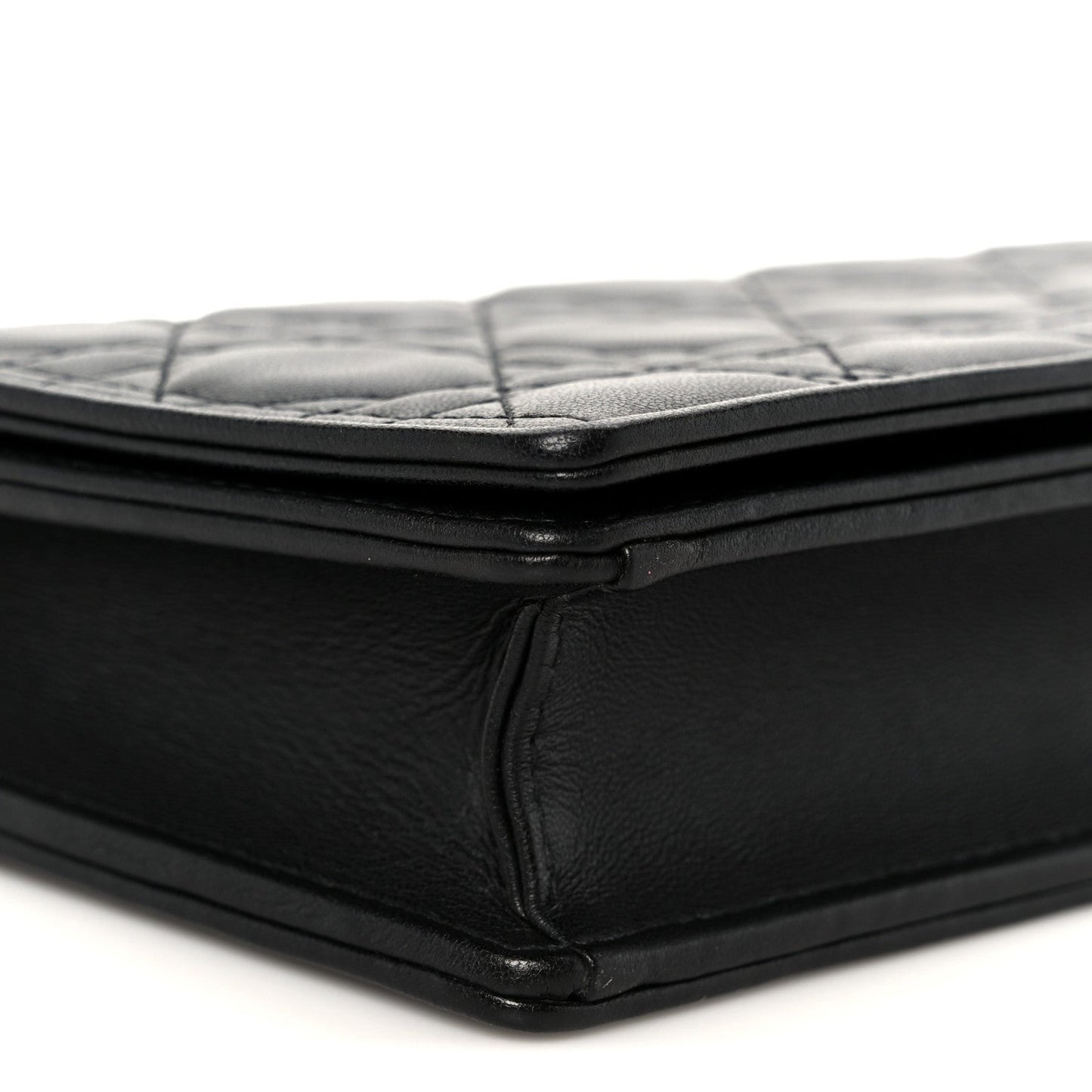 Lambskin Cannage Lady Dior Pouch Black